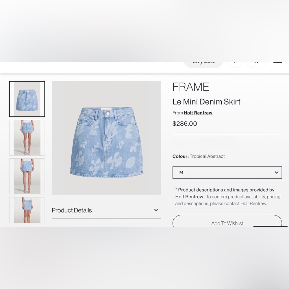 Frame Denim | NWT Mini Denim Skirt - Picture 16 of 16